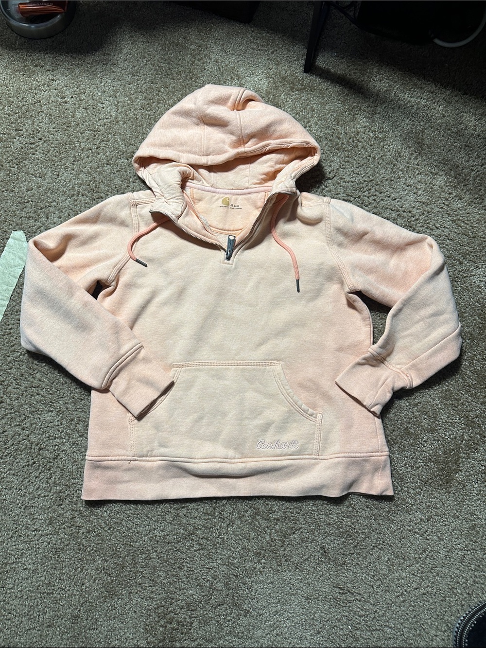 Carhartt Women's Light Pink Hoodie Pullover Sweatshirt